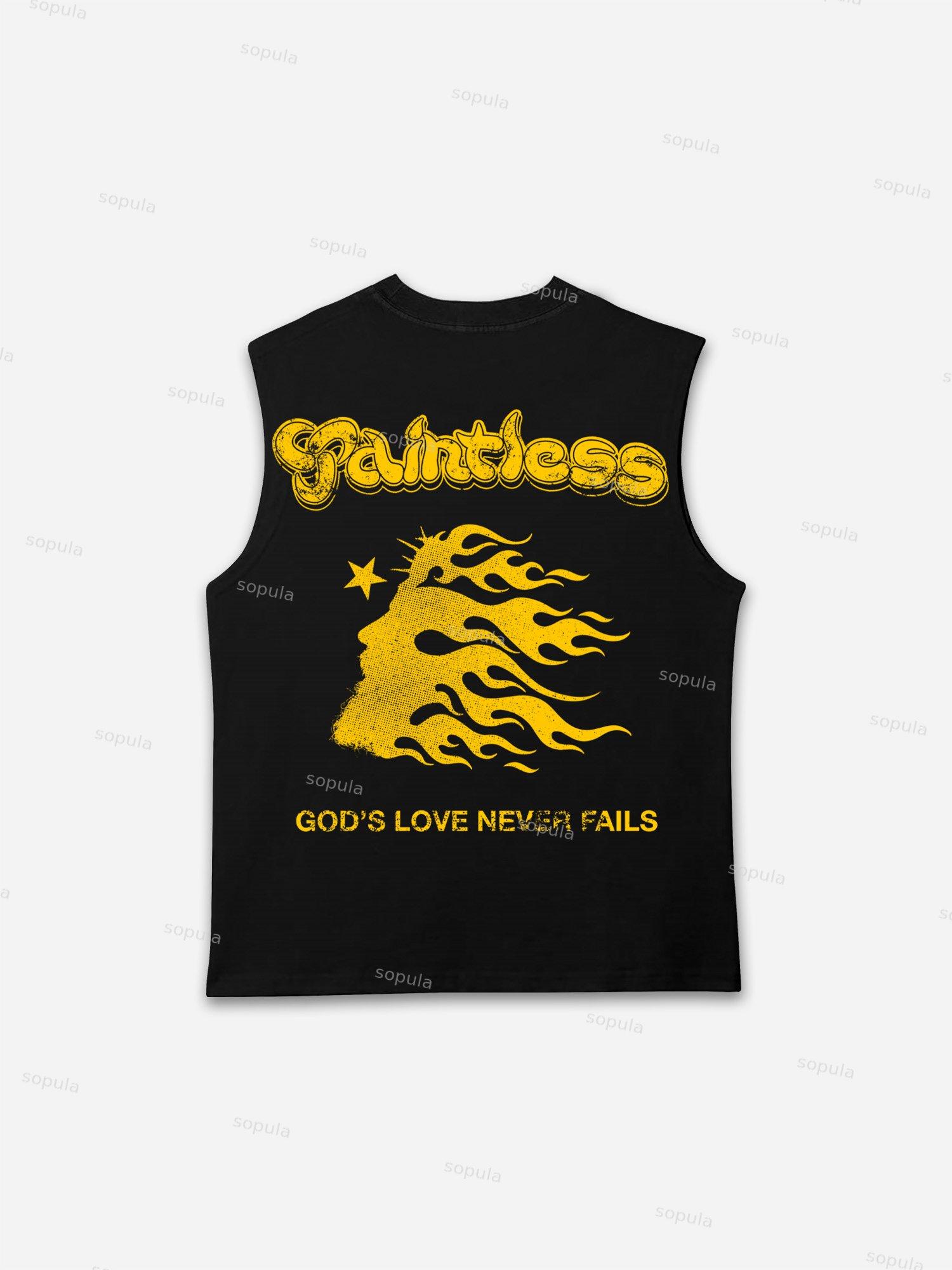 God's Guide Vintage Distressed Madonna Graphic Tank Top Product Image