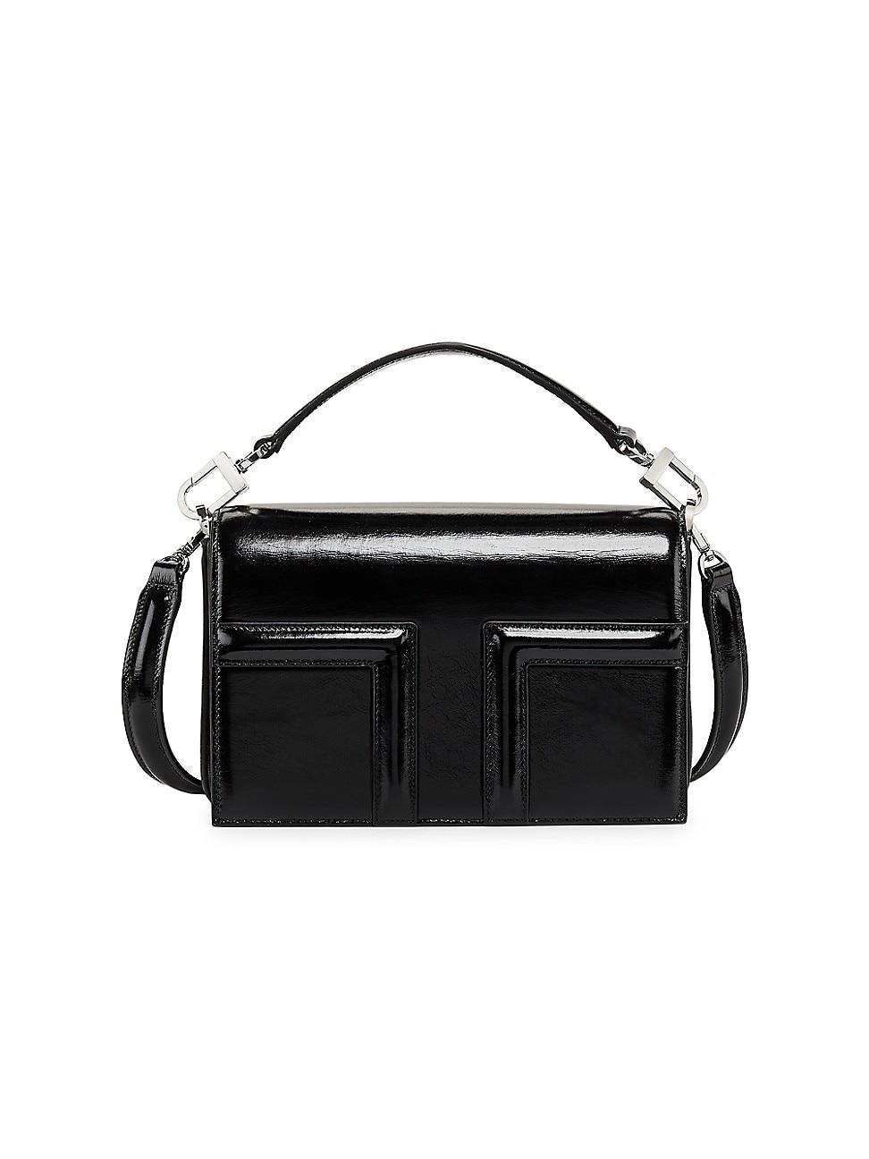 Womens Mini T-Flap Leather Shoulder Bag Product Image
