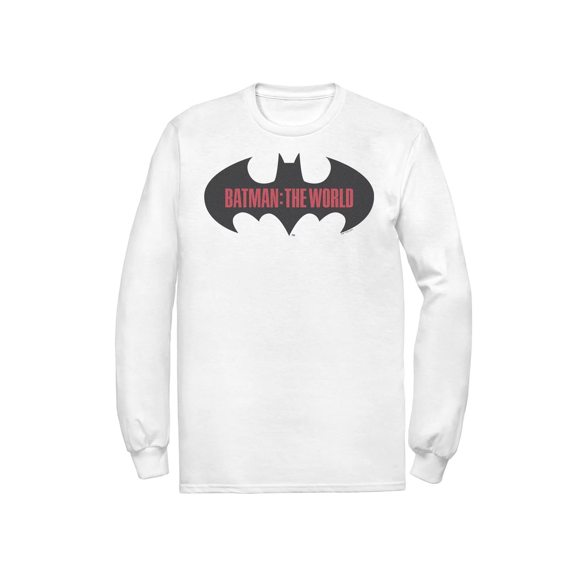 Men's Batman: O Mundo Brazil Logo Tee, Size: Medium, White Product Image