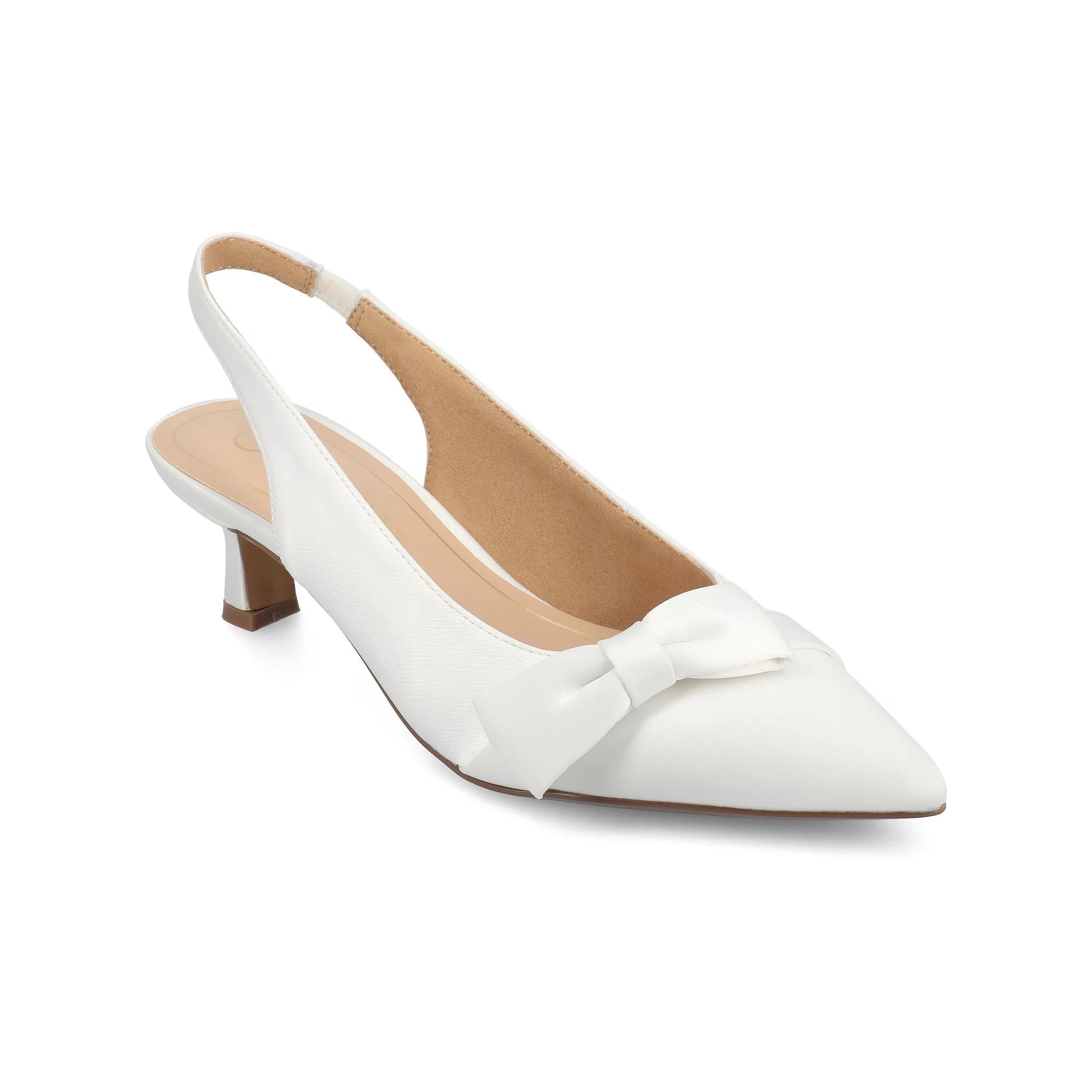 Journee Paloma Women's Sling Back Kitten Heel Pumps,  Product Image