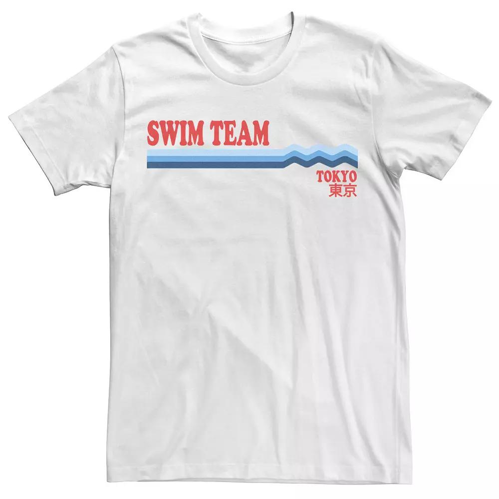 Men's Swim Team Tokyo Lines Tee, Size: Large, White Product Image