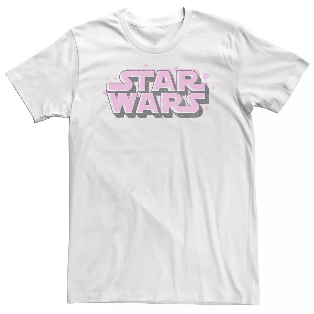 Big & Tall Star Wars Floating Hearts Tee, Men's, Size: XXL Tall, White Product Image