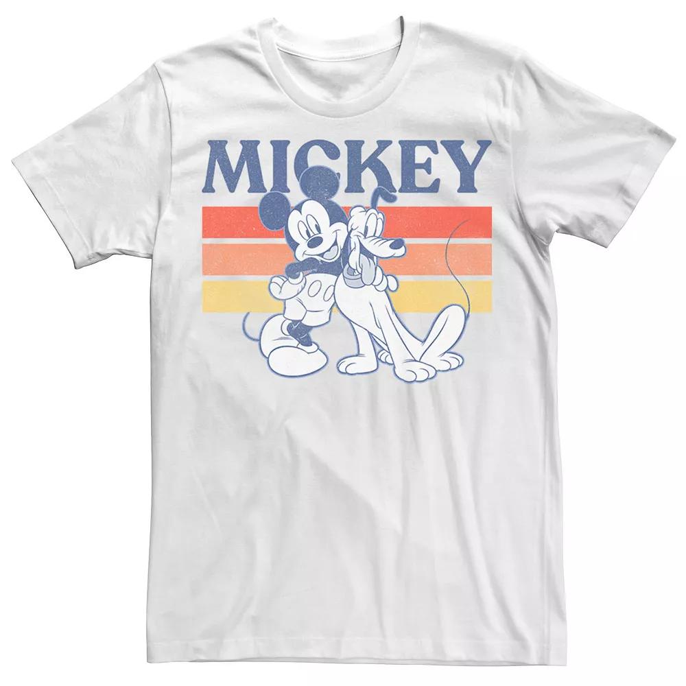 Disney's Mickey And Friends Mickey And Pluto Men's Retro Line Tee,  Product Image
