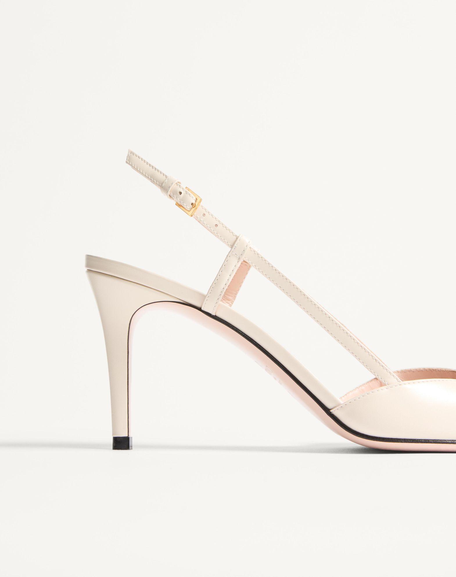 Vlogo Signature Slingback Calfskin Pump With Jewel Logo 80Mm Product Image