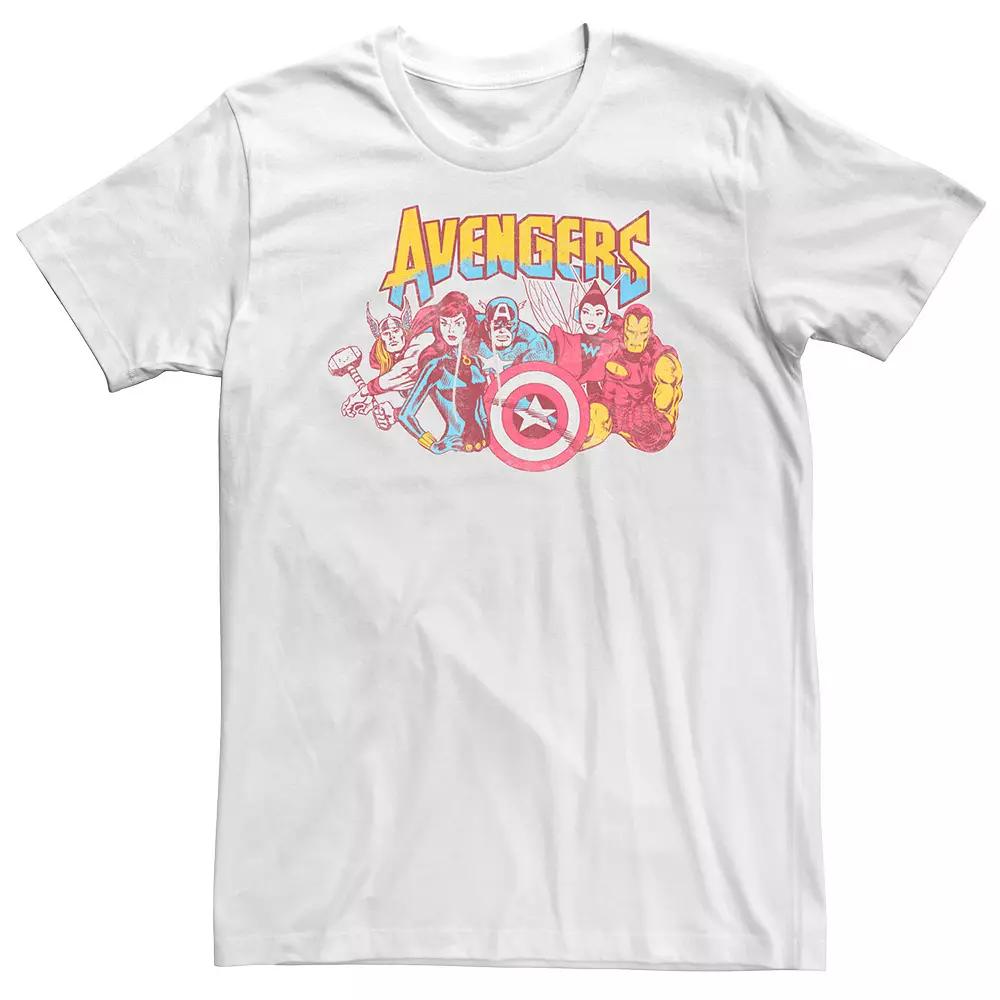 Big & Tall Marvel Avengers Superheroes Vintage Comics Tee, Men's,  Product Image