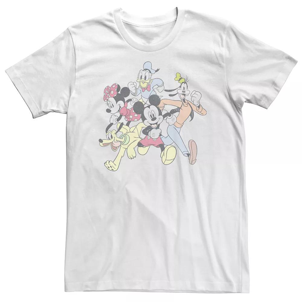 Big & Tall Disney Mickey & Friends Group Shot Running Portrait Tee, Men's,  Product Image