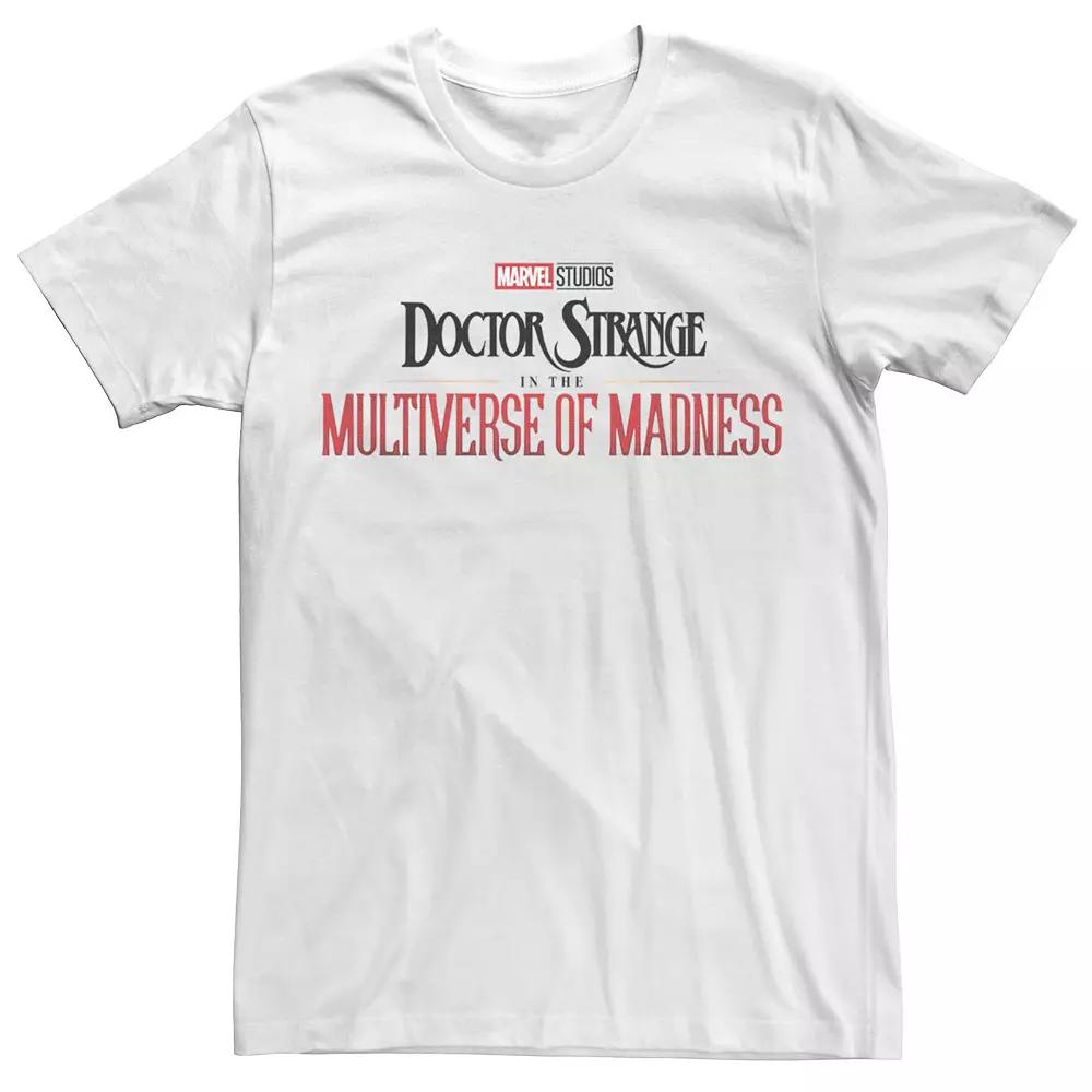 Men's Marvel Doctor Strange Movie 2 In The Multiverse Of Madness Main Logo Tee, Size: Medium, White Product Image