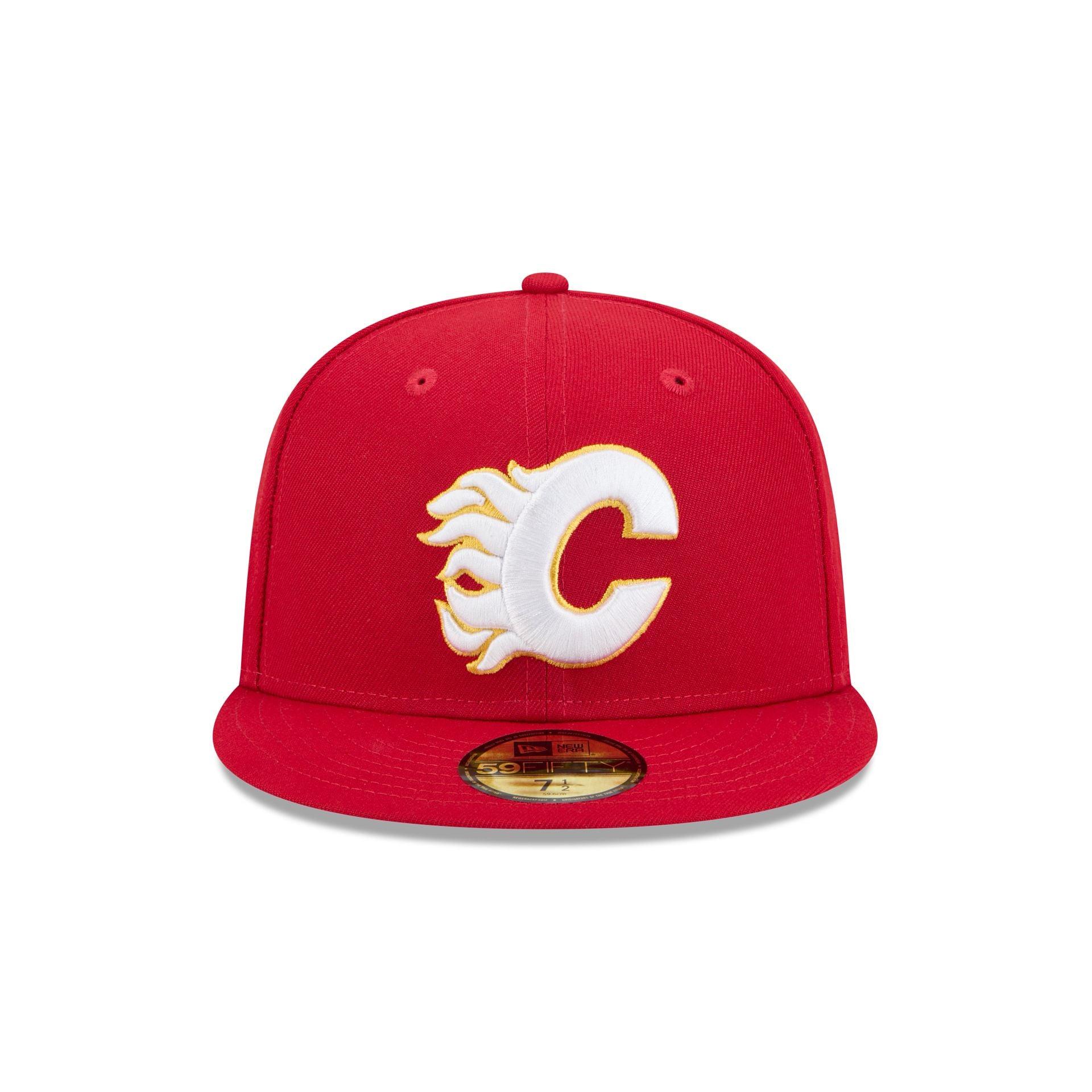 Calgary Flames Rear Wordmark 59FIFTY Fitted Hat Male Product Image