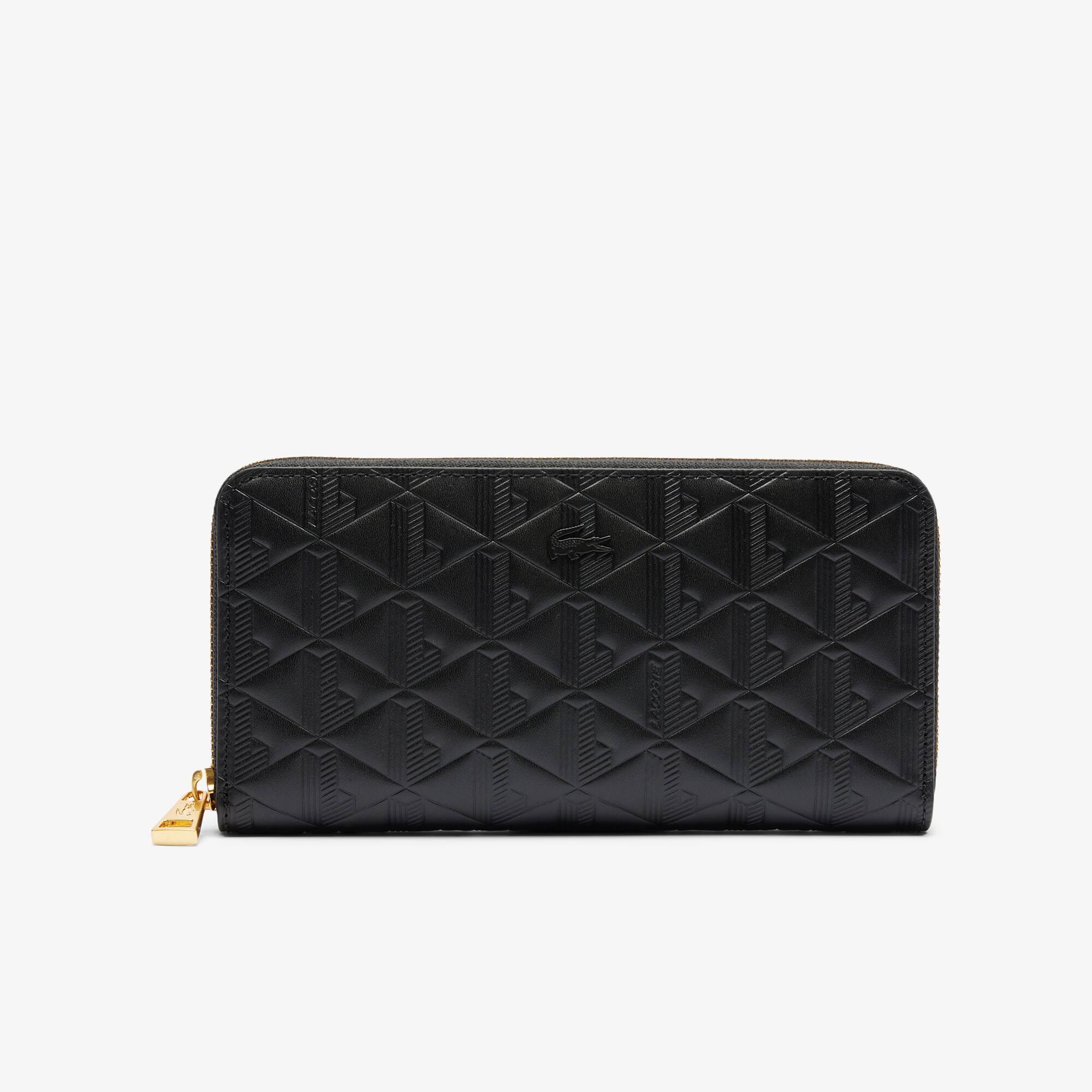 Maheki Zipped Embossed Leather Billfold Product Image