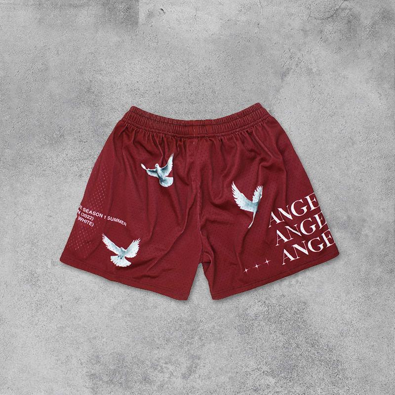 Sopula Angel Made Peace Dove Mesh Street Shorts Product Image