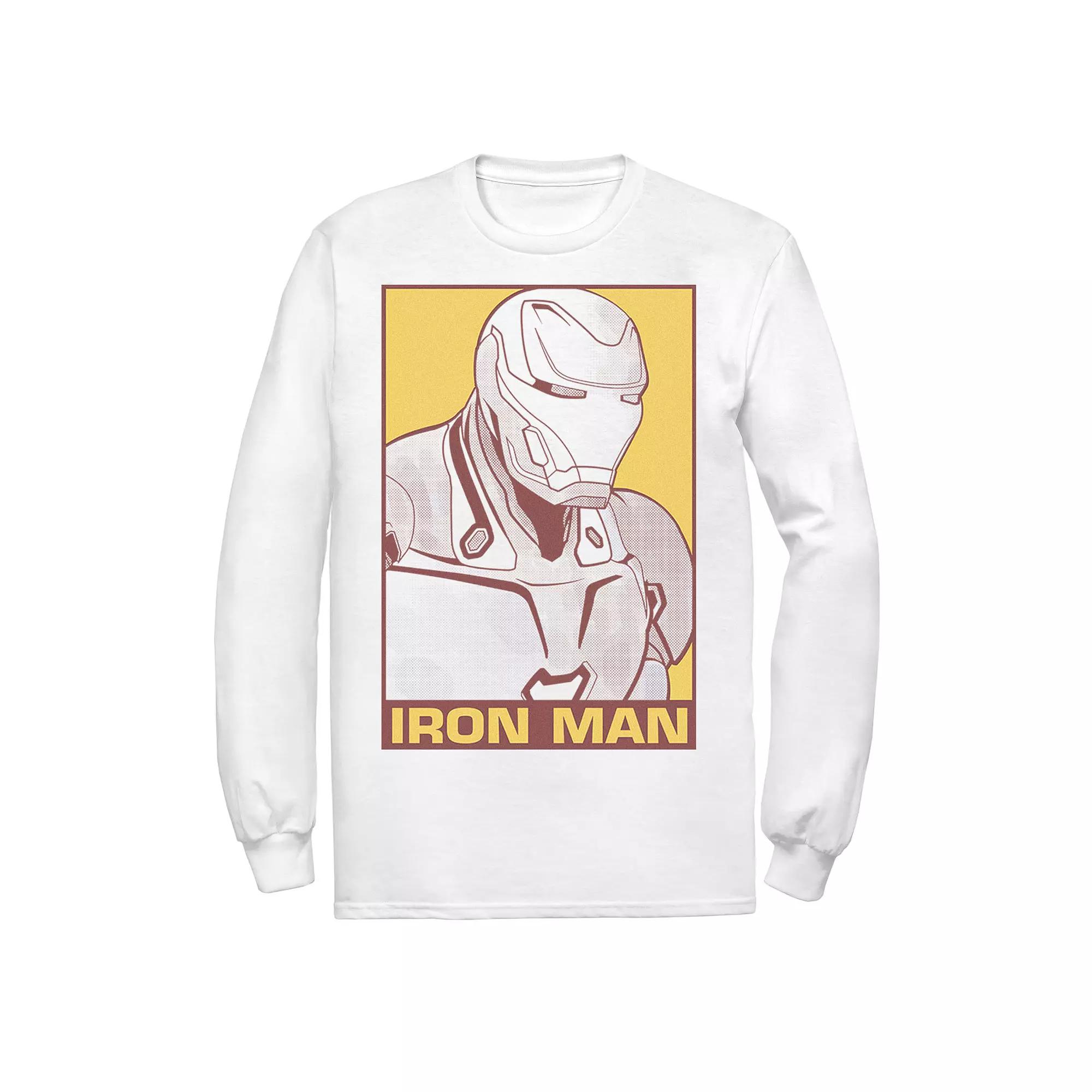 Men's Marvel Avengers Endgame Iron Man Pop Poster Long Sleeve Graphic Tee,  Product Image