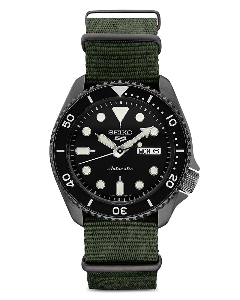 Seiko Mens Seiko 5 Sports Automatic Black Silicone Strap Watch Product Image
