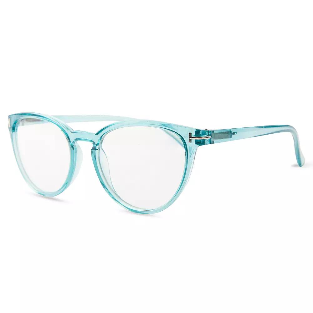 Women's Clearvue Blue Oval Opaque Reading Glasses, Size: 3.5, Blue Palm Product Image