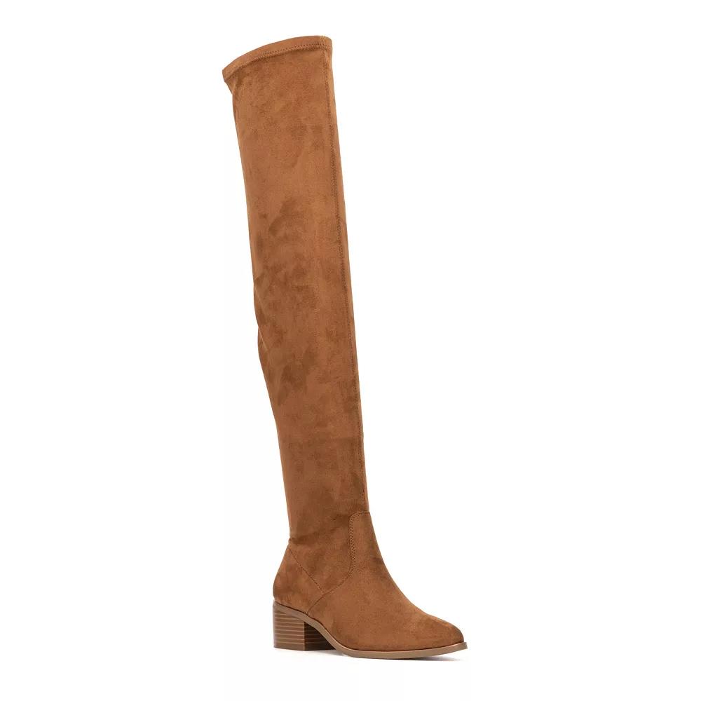 New York & Company Rana Womens Thigh-High Boots Red Product Image