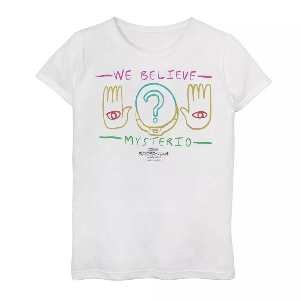 Girls 7-16 Marvel Spider-Man No Way Home Mysterio We Believe Banner Graphic Tee, Girl's,  Product Image