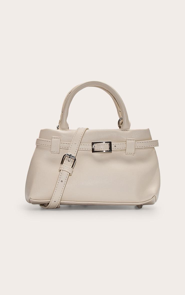 Cream Belt Detail Mini Cross Body Bag Product Image