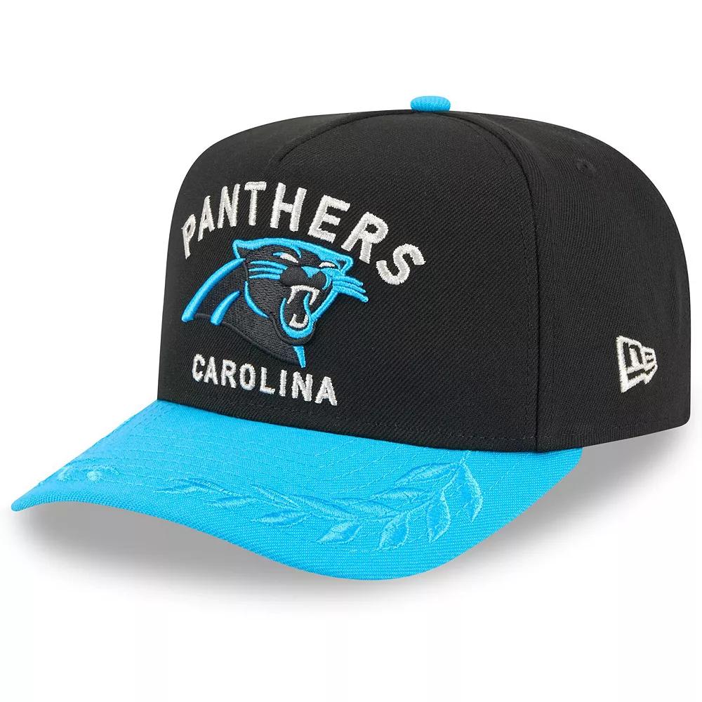 Mens New Era /Blue Carolina Panthers 2025 NFL Draft A-Frame 9FIFTY Snapback Hat Product Image