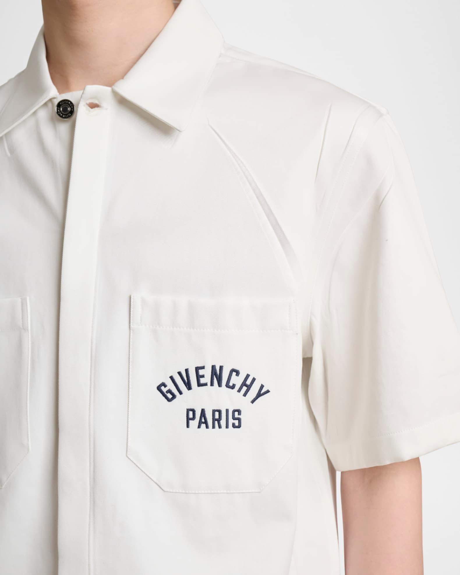 Men's Twill Embroidered Pocket Shirt Product Image