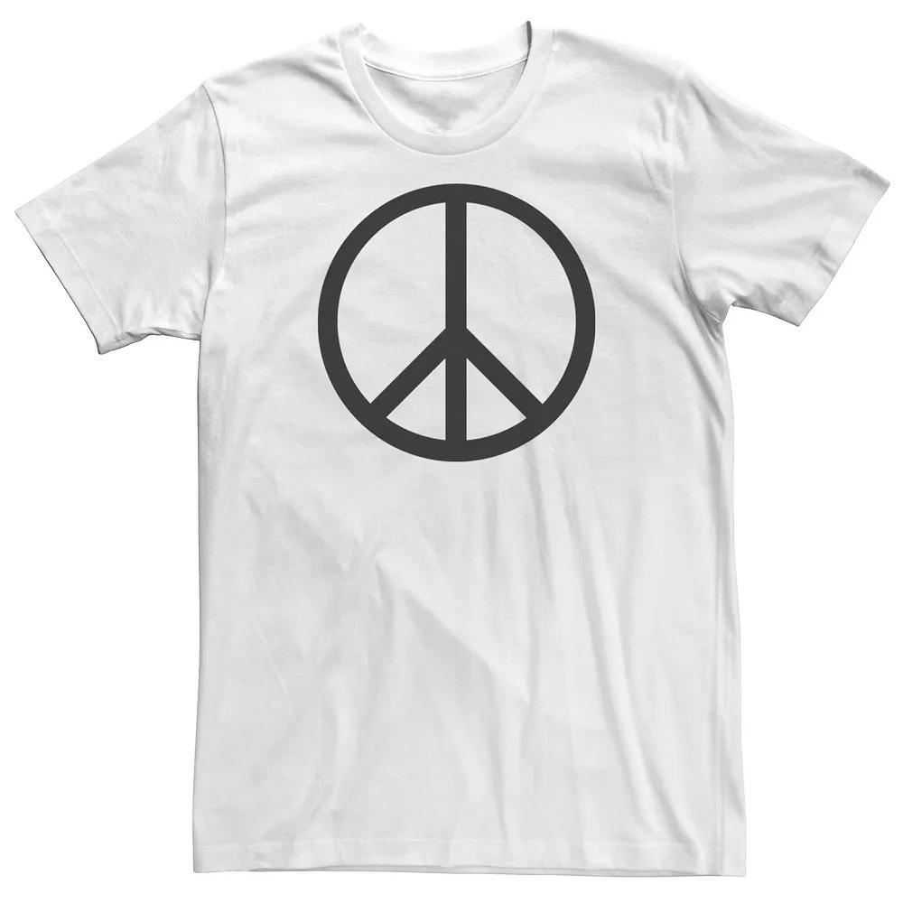 Big & Tall Peaceful Peace Sign Tee, Men's,  Product Image