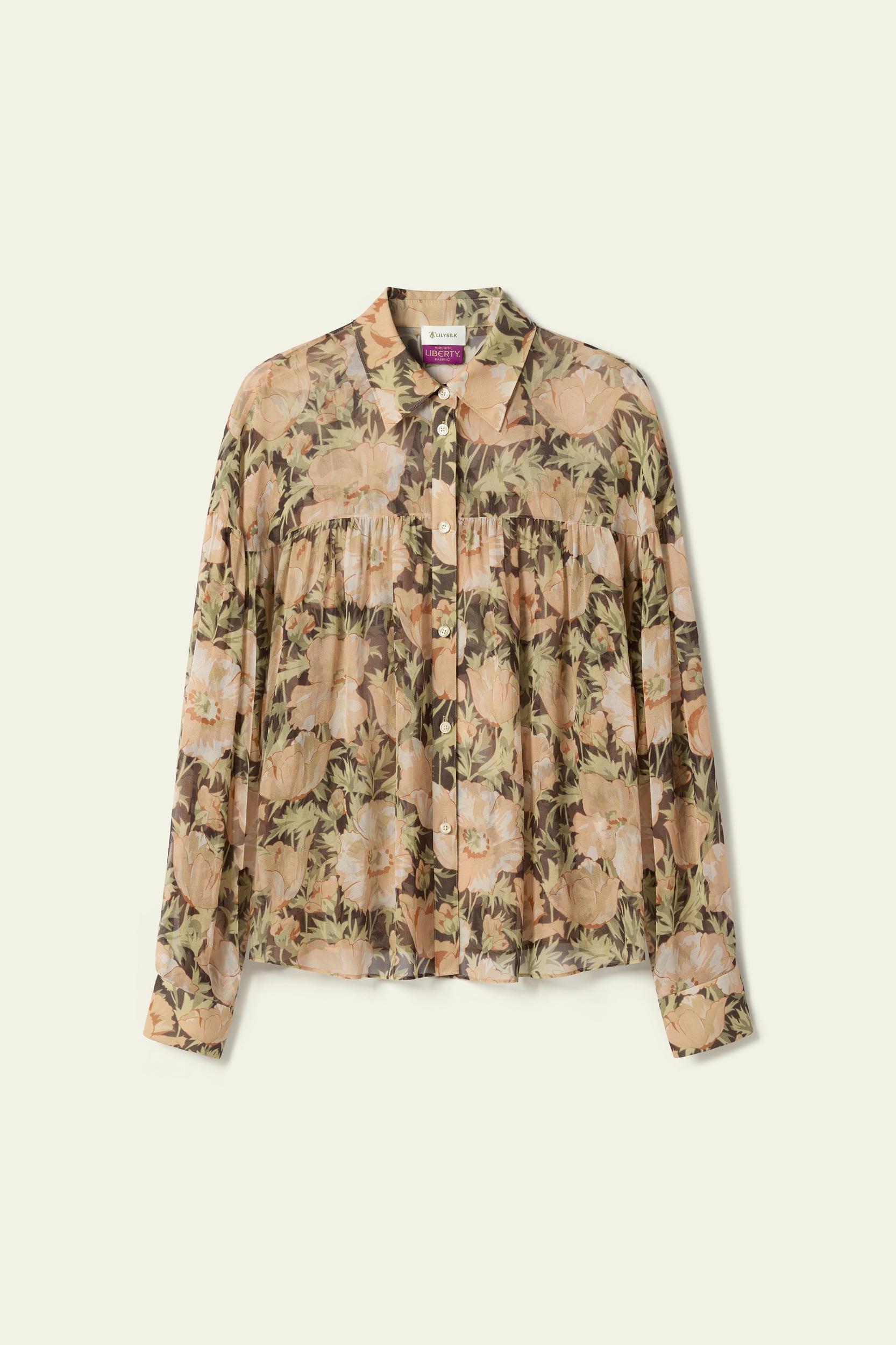 Poppy Parade Silk Blouse - Made With Liberty Fabric Product Image