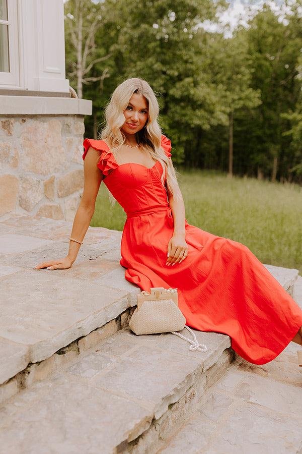 Haute In Here Linen-Blend Maxi Dress Product Image