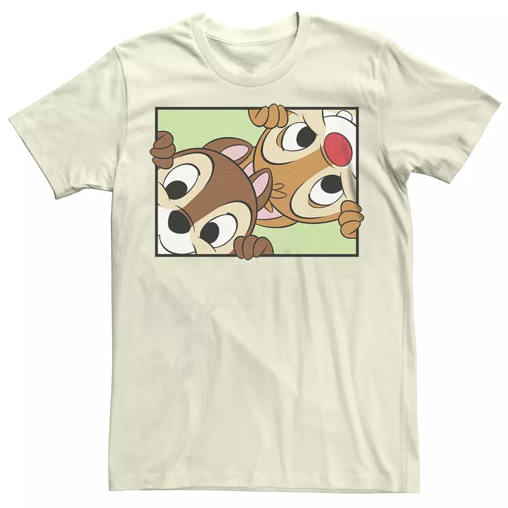 Disney's Chip & Dale Peeking Men's Graphic Tee, Size: Medium, Natural Product Image
