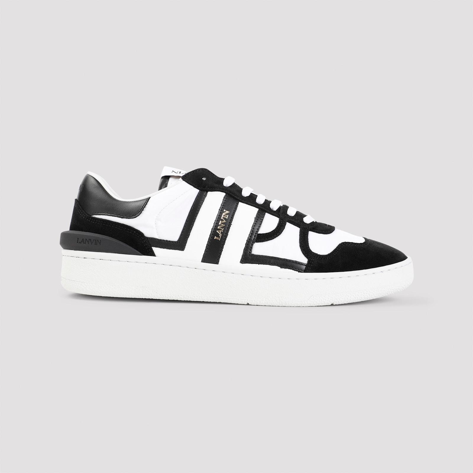 White & Black Clay Mesh Sneakers Product Image