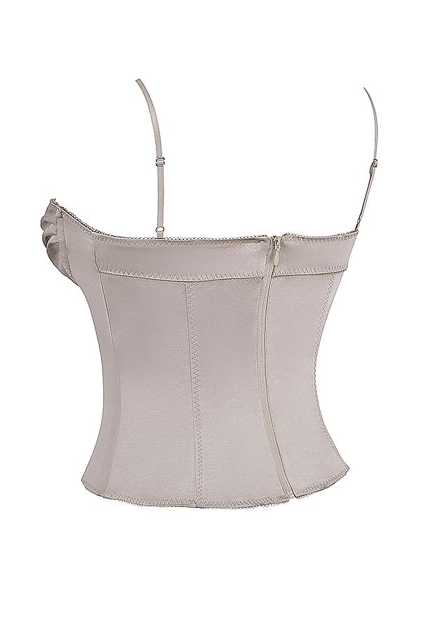 Chantal  champagne satin top Product Image