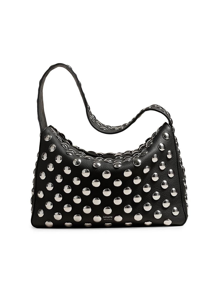 Womens Elena Studded Leather Box Shoulder Bag Product Image
