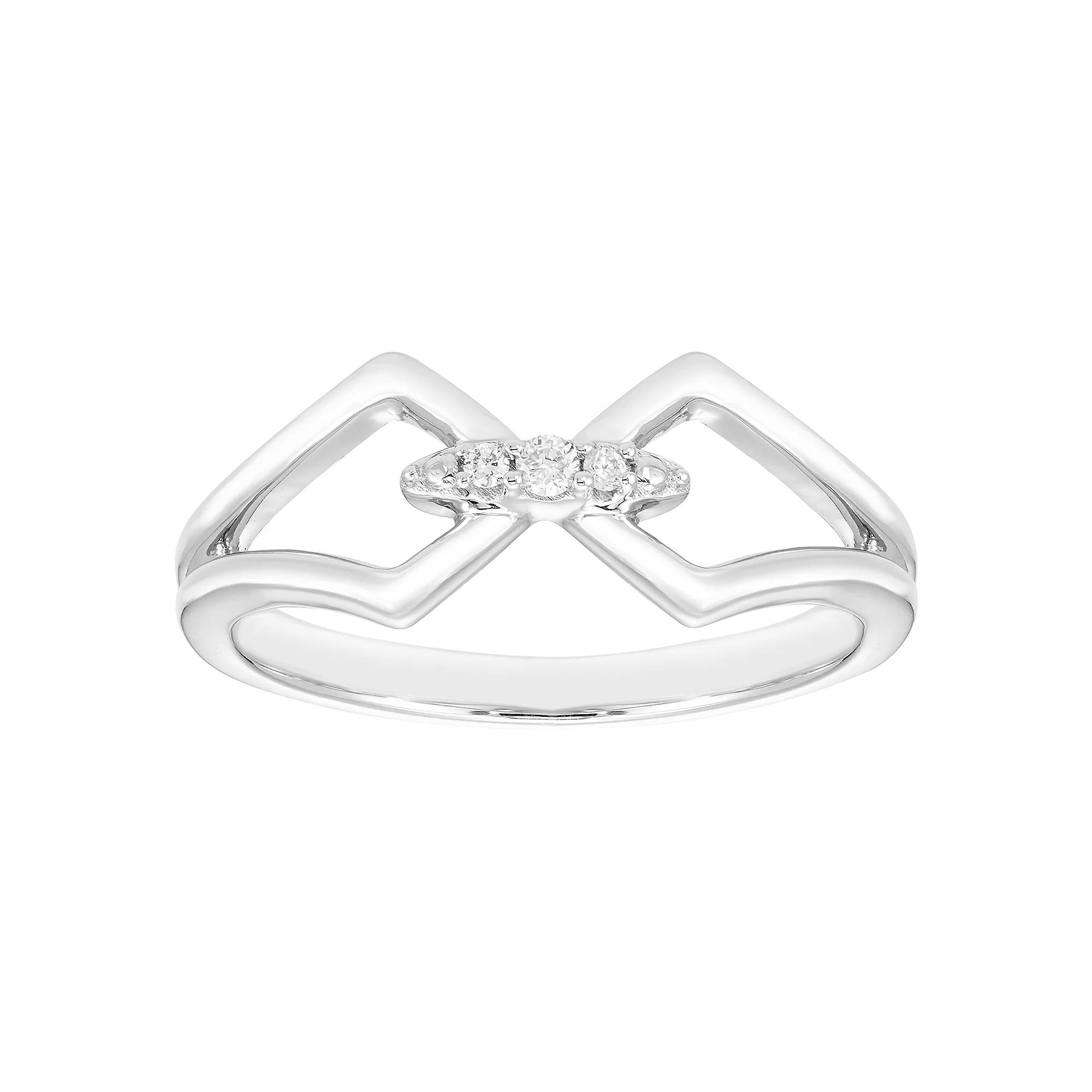 Boston Bay Diamonds Sterling Silver Diamond Accent Split Shank Ring, Women's, Size: 7 Product Image