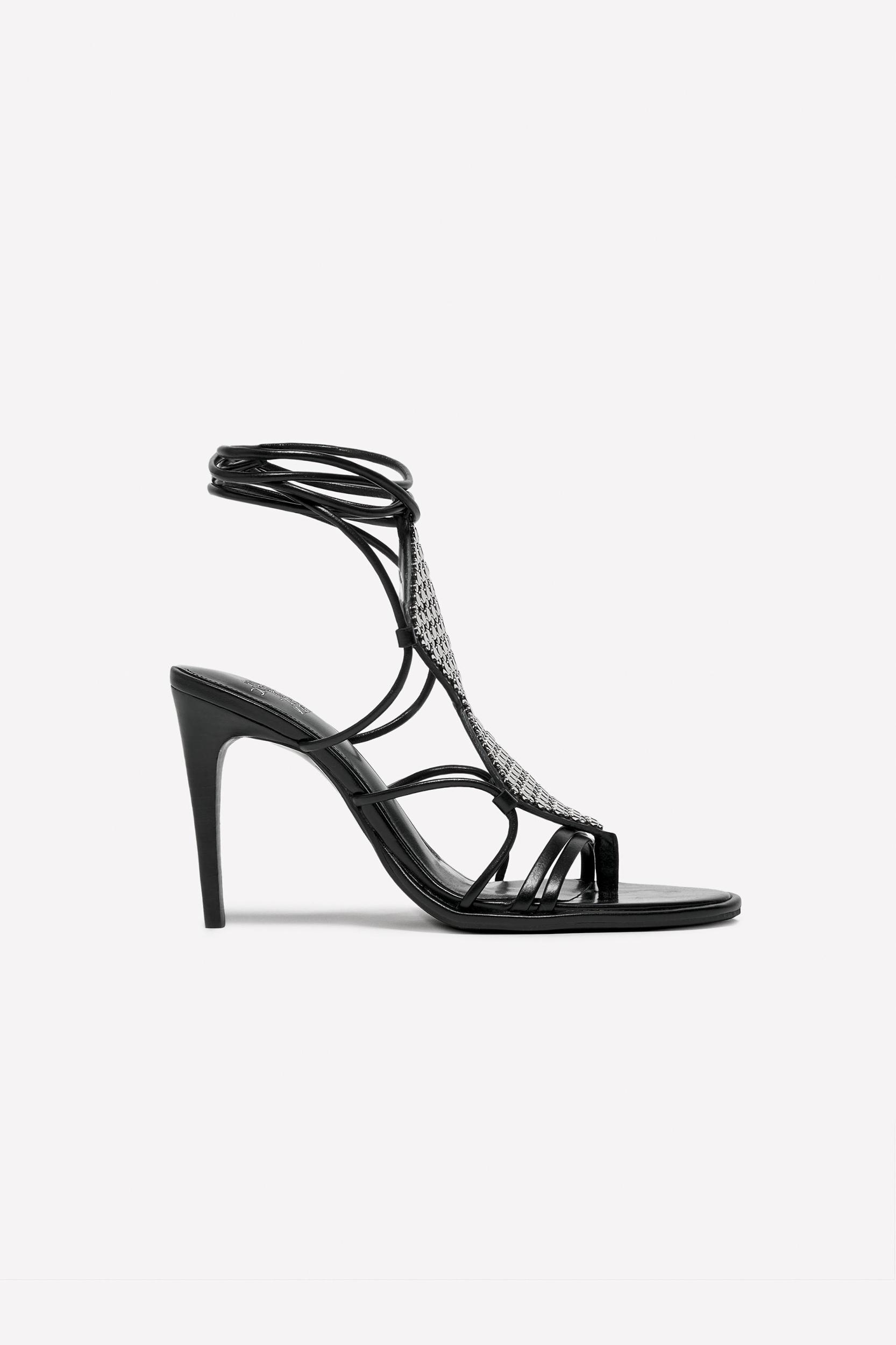LEATHER STRAPPY STUDDED SANDALS LUDOVIC DE SAINT SERNIN x ZARA Product Image