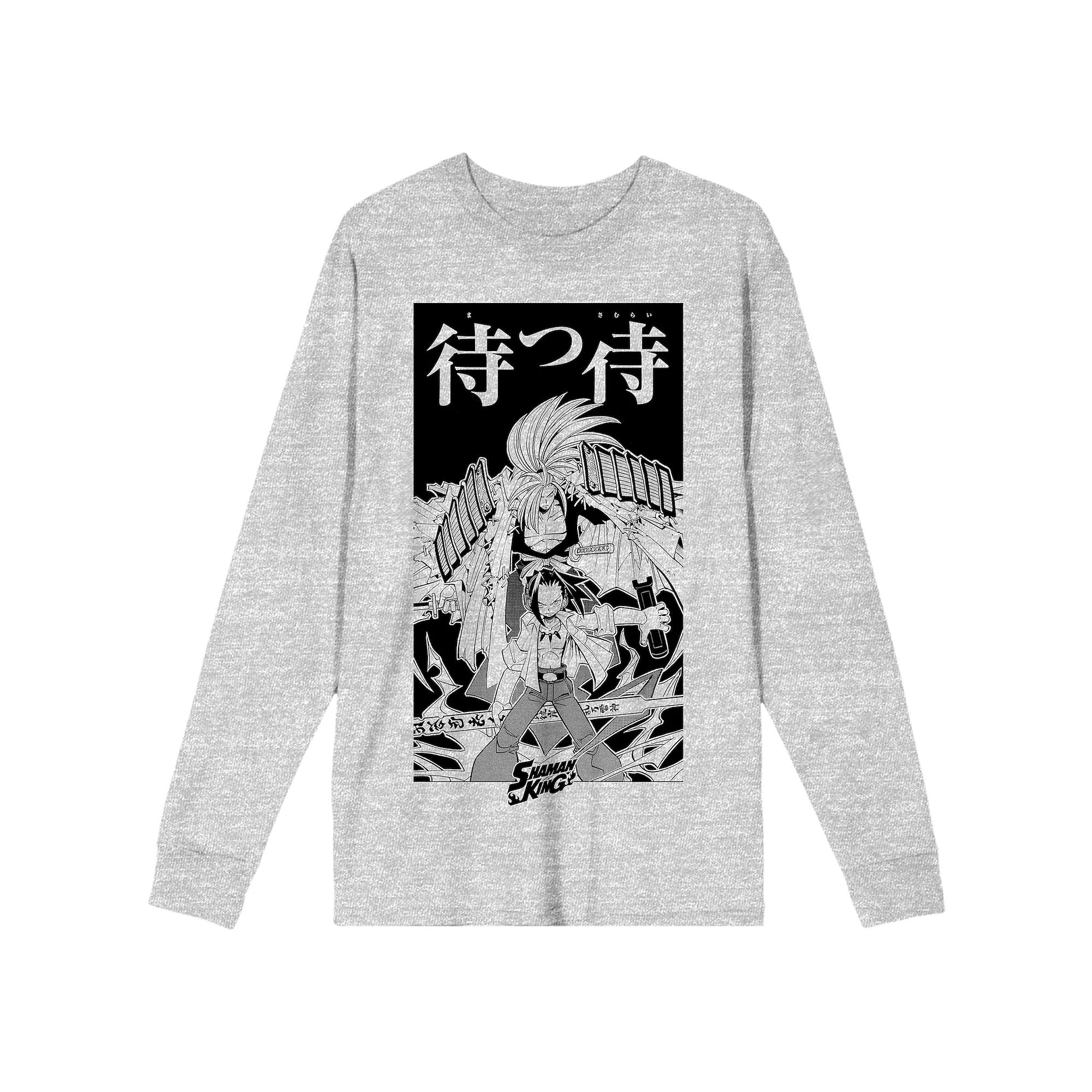 Men's Shaman King Samurai Long Sleeve Graphic Tee,  Product Image