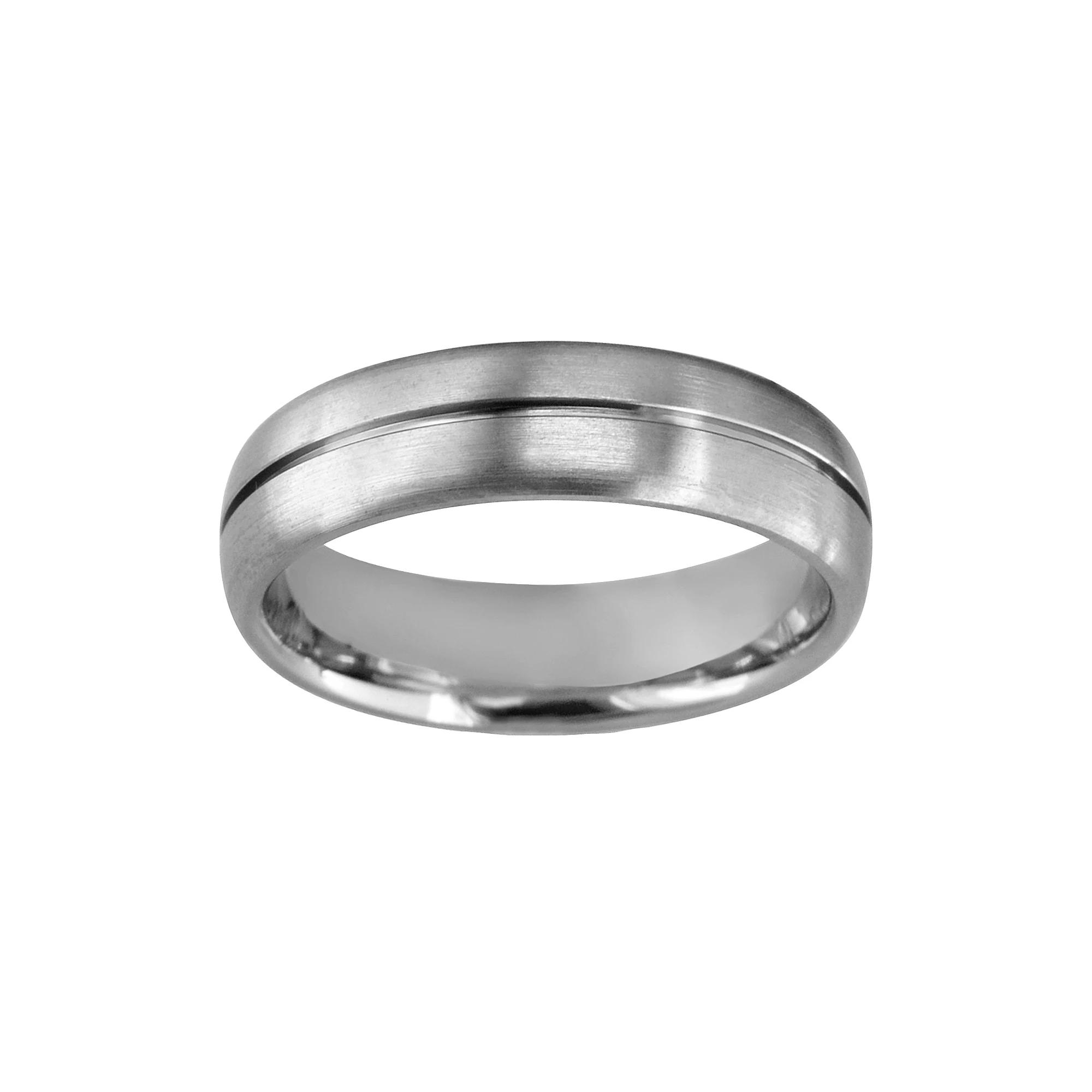 Boston Bay Diamonds Titanium Center Groove Wedding Band - Men, Men's, Size: 10.50, Grey Product Image