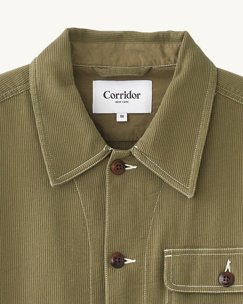 Bedford Cord Military Jacket - Olive Product Image