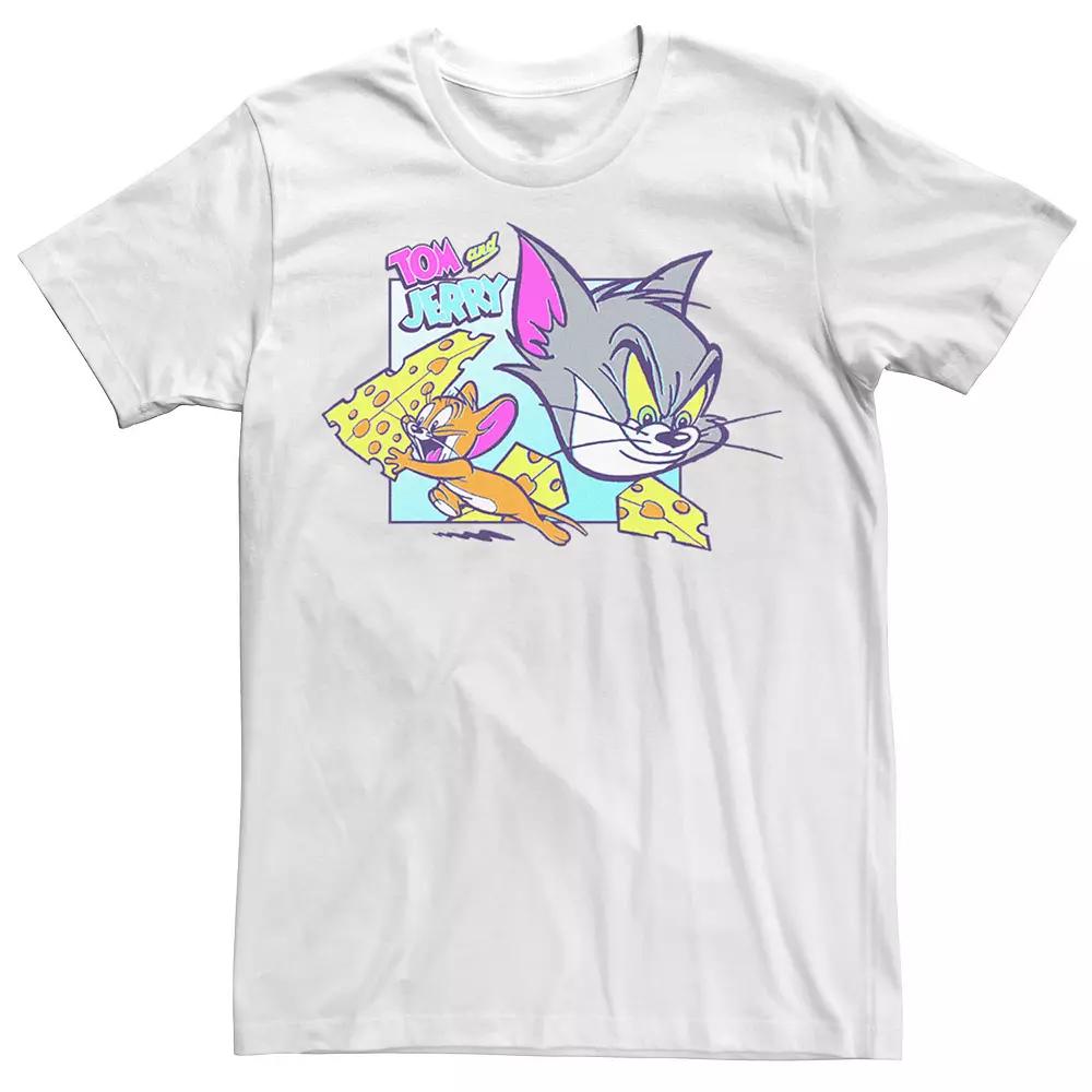 Men's Tom And Jerry Scaping With The Cheese Tee,  Product Image