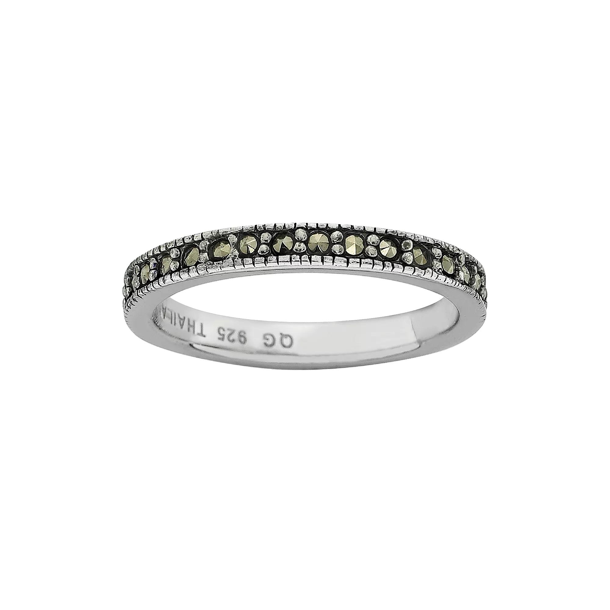Stacks & Stones Sterling Silver Marcasite Stack Ring, Women's,  Product Image