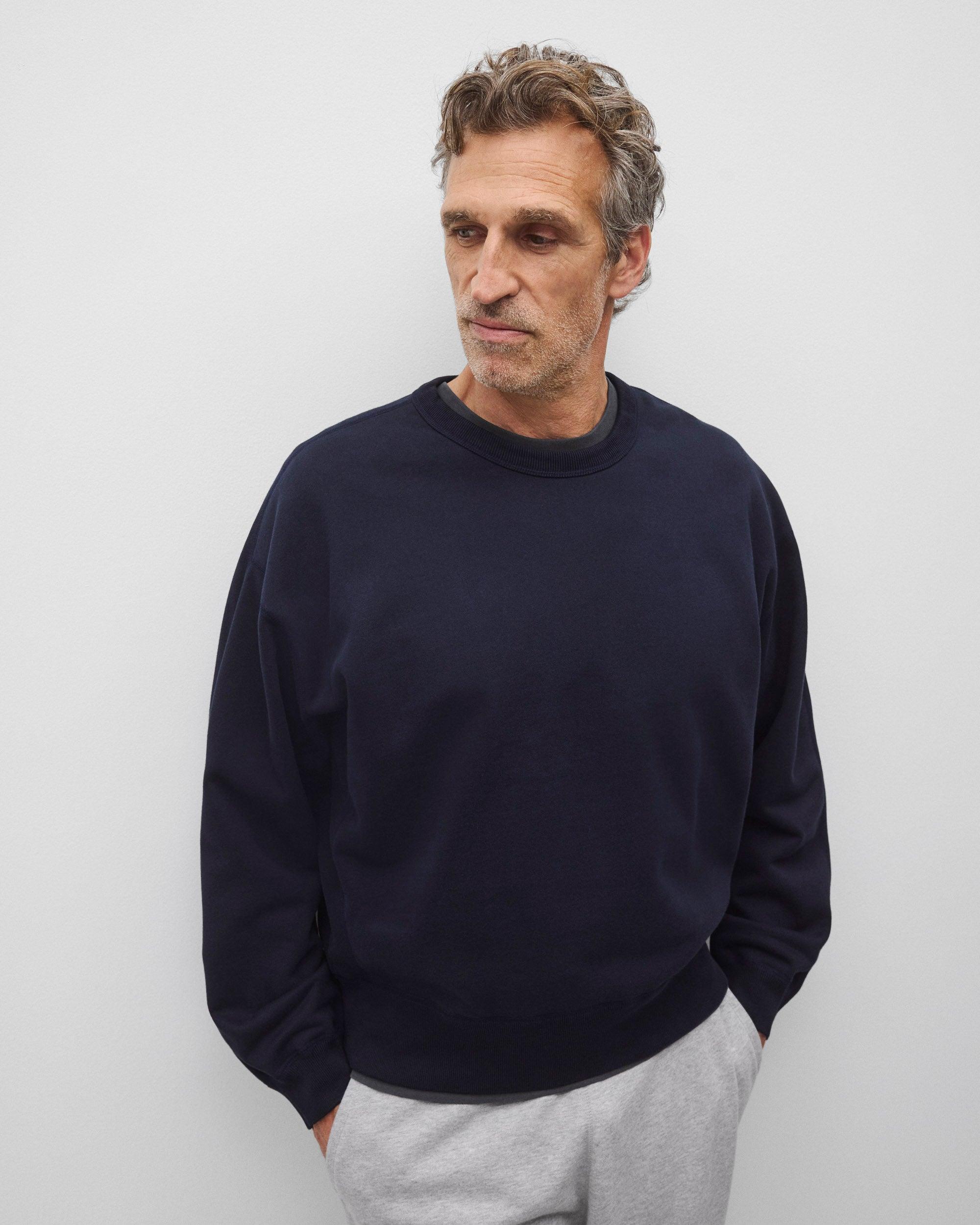Midweight Terry Relaxed Crewneck Male Product Image