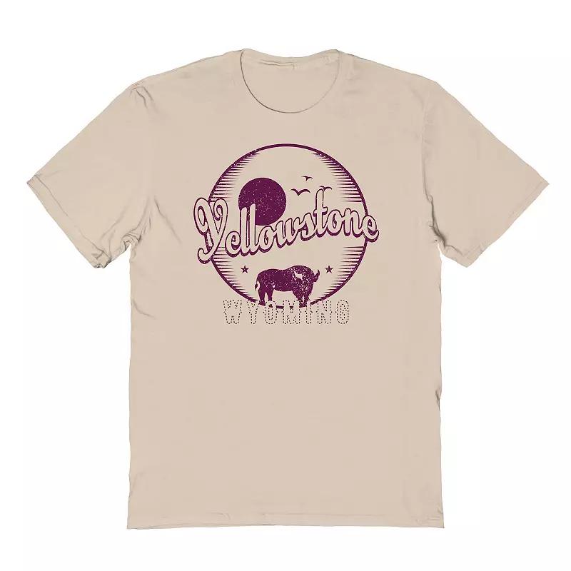 Men's Country Parks Yellowstone Bison Graphic Tee, Size: Small, Brown Product Image