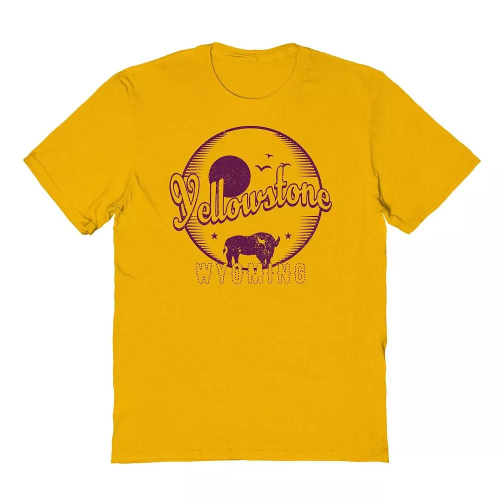 Men's Country Parks Yellowstone Bison Graphic Tee, Size: Small, Brown Product Image