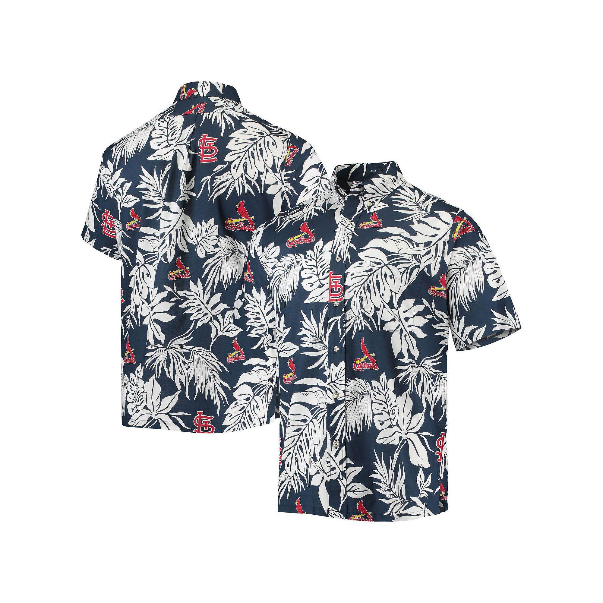 Men's Reyn Spooner Navy St. Louis Cardinals Aloha Button-Up Shirt, Size: Medium, Blue Product Image