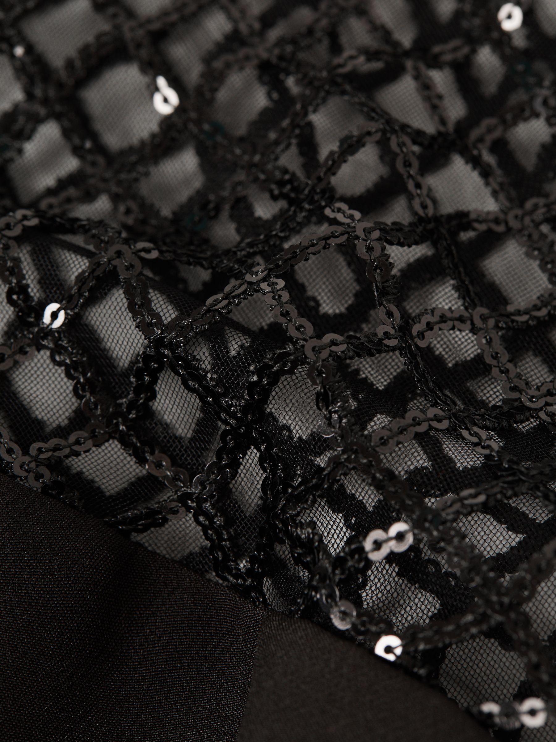 Halston Sequin Midi Dress in Black Product Image