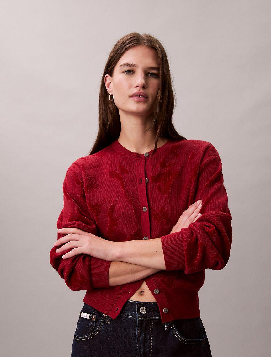 Textured Jacquard Cardigan Product Image