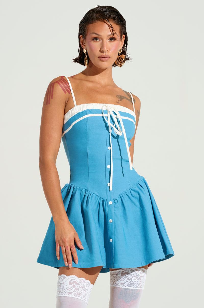 TOO SWEET POPLIN MINI DRESS Product Image