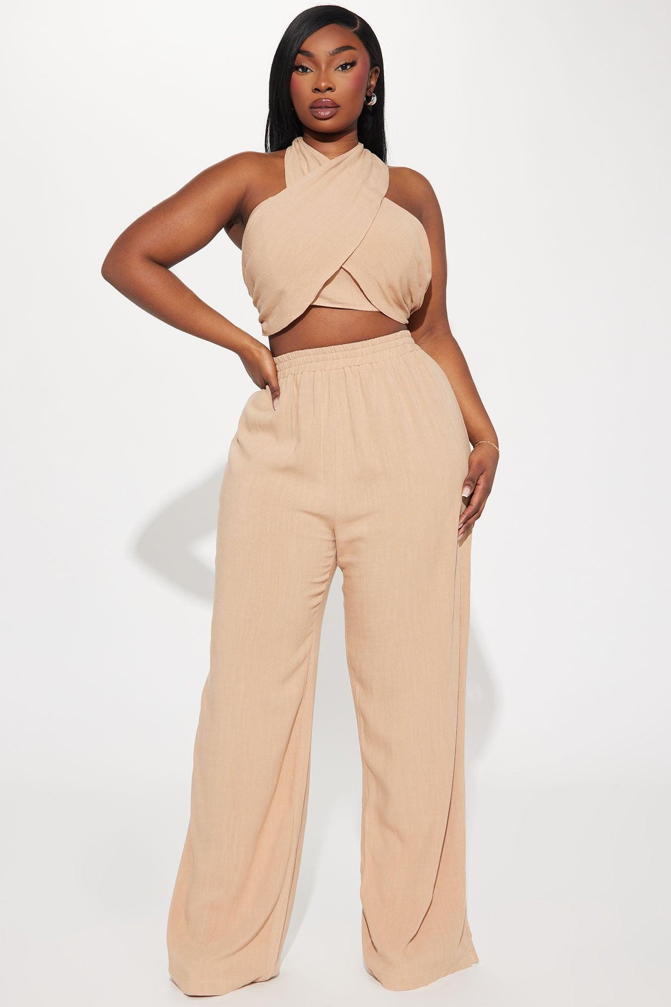 Georgia Pant Set - Khaki Product Image