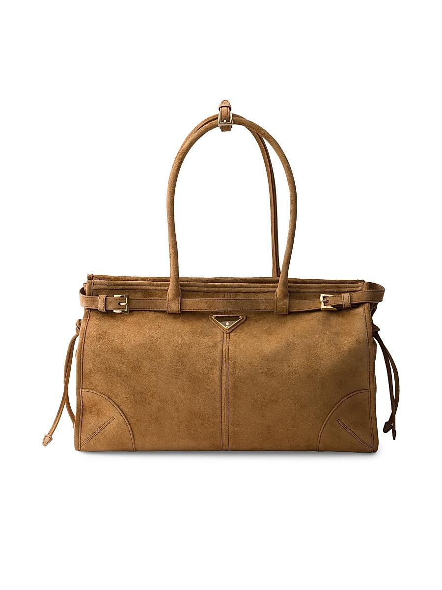 Womens Large Suede Top Handbag Product Image