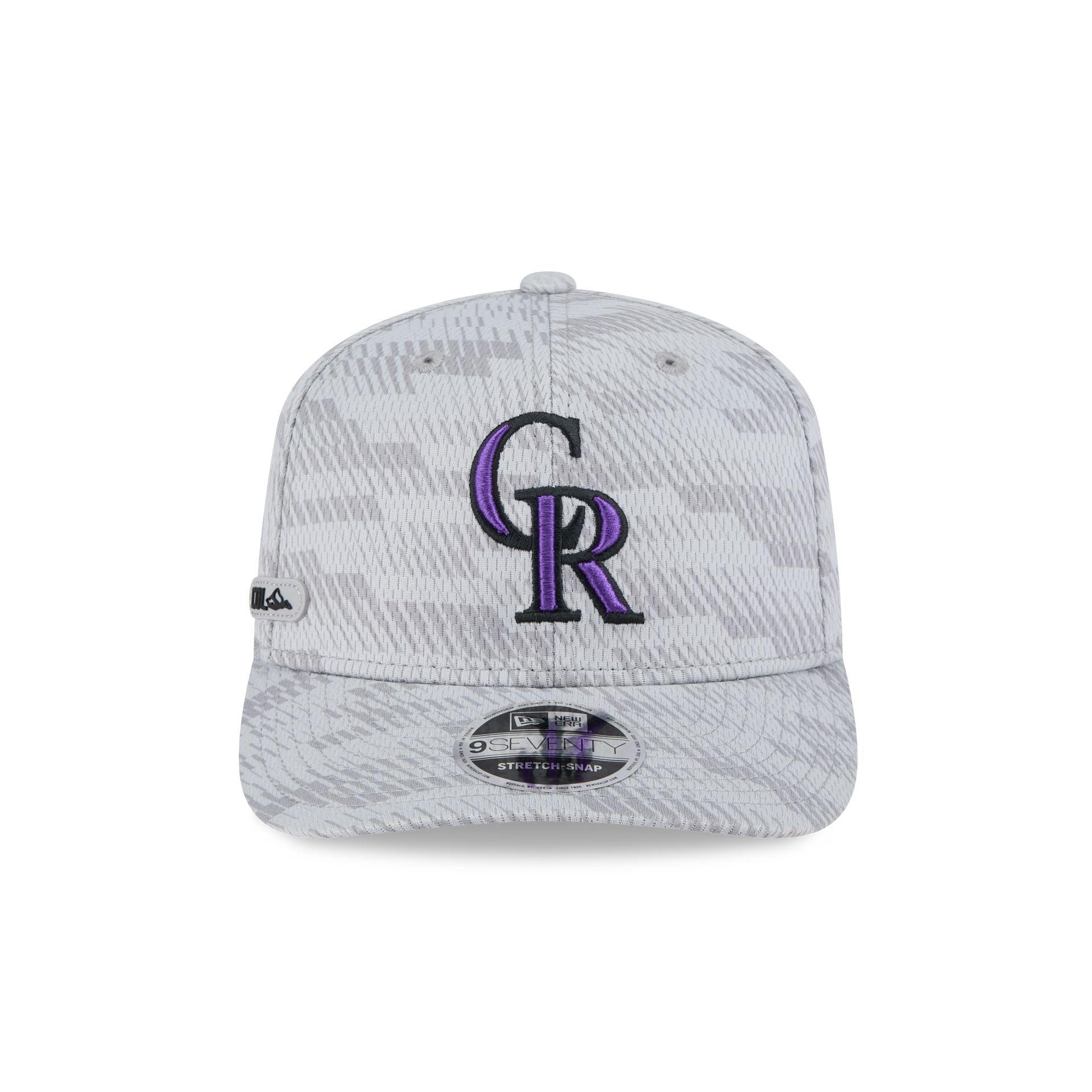 Colorado Rockies 2025 Clubhouse Gray 9SEVENTY Stretch-Snap Hat Male Product Image