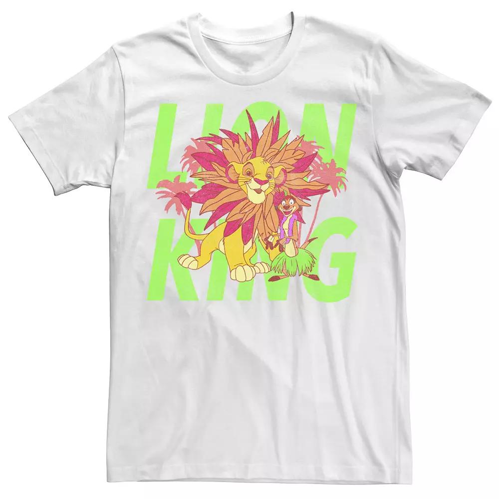 Disneys The Lion King Simba And Timon Neon Mens Tee Product Image