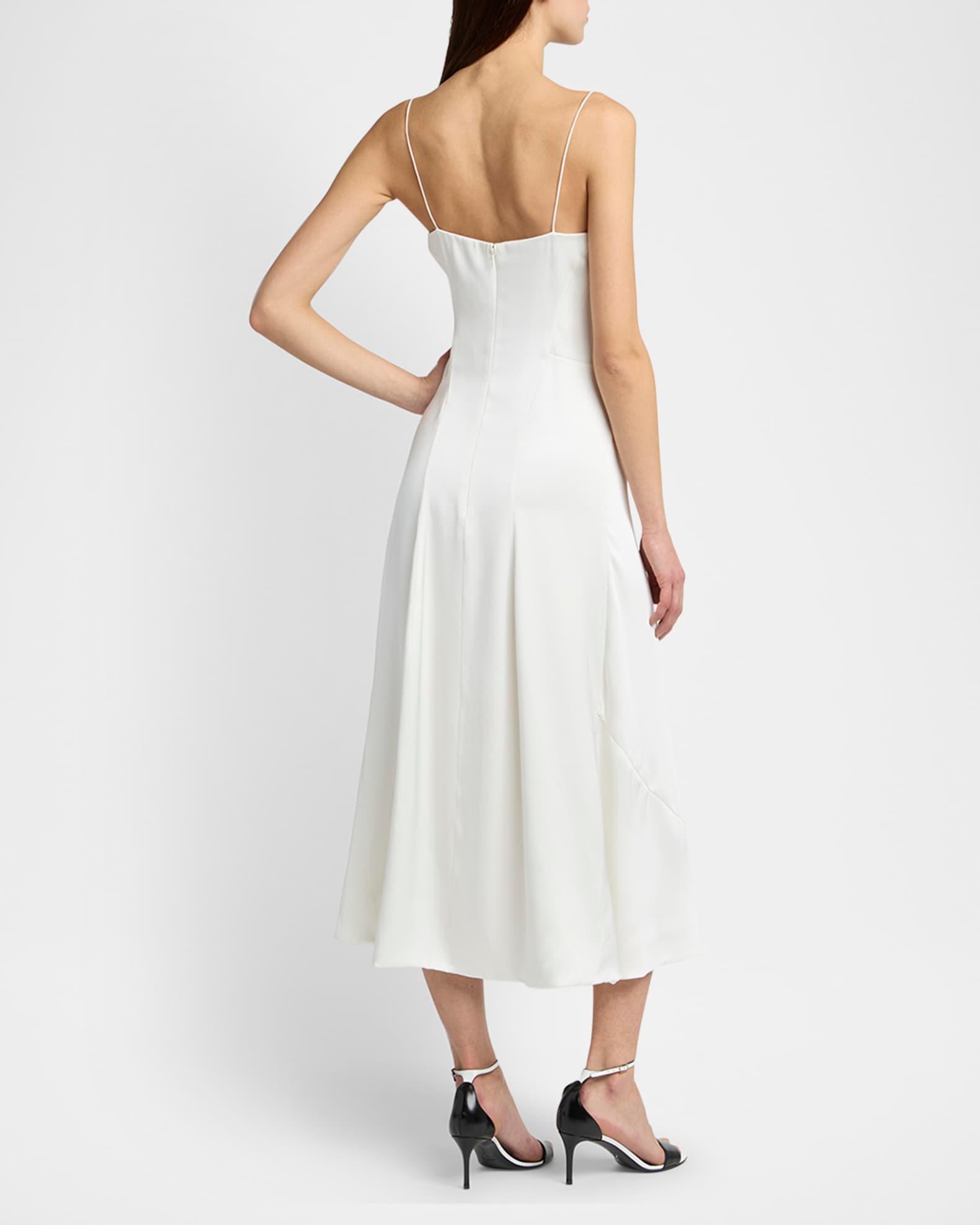 Double Silk Satin Spaghetti-Strap Maxi Dress Product Image