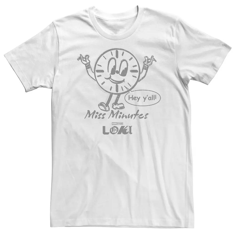 Big & Tall Marvel Loki Miss Minutes Outline Tee, Men's,  Product Image