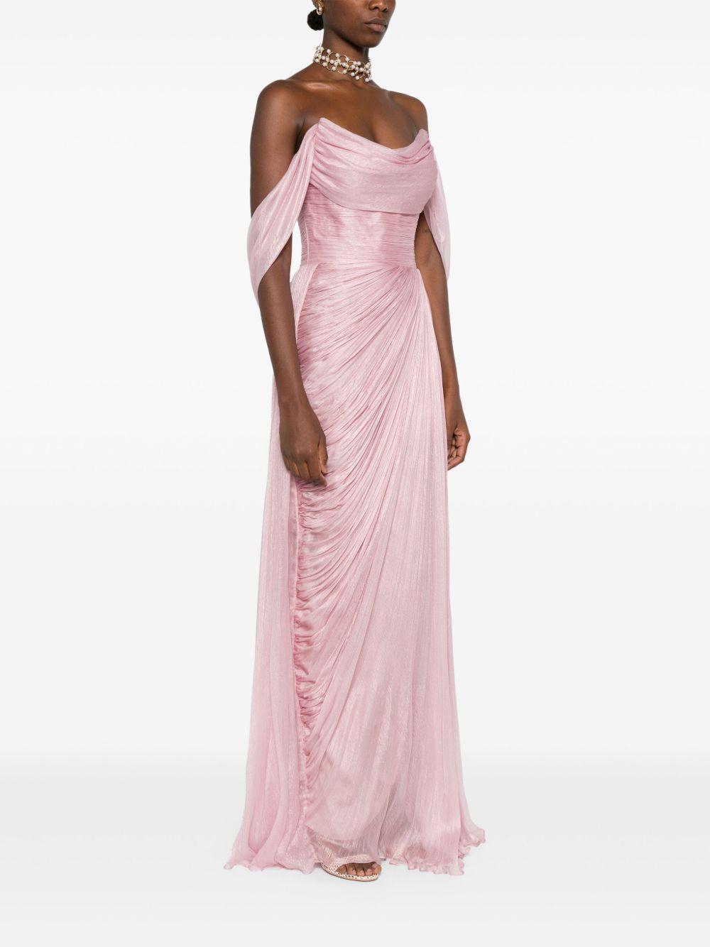 Raziel draped off-shoulder gown Product Image